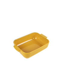 APPOLIA - Plat four céramique rectangle jaune safran satin 25 cm - 10in - Peugeot - Plat pour four - - La Guilde Culinaire