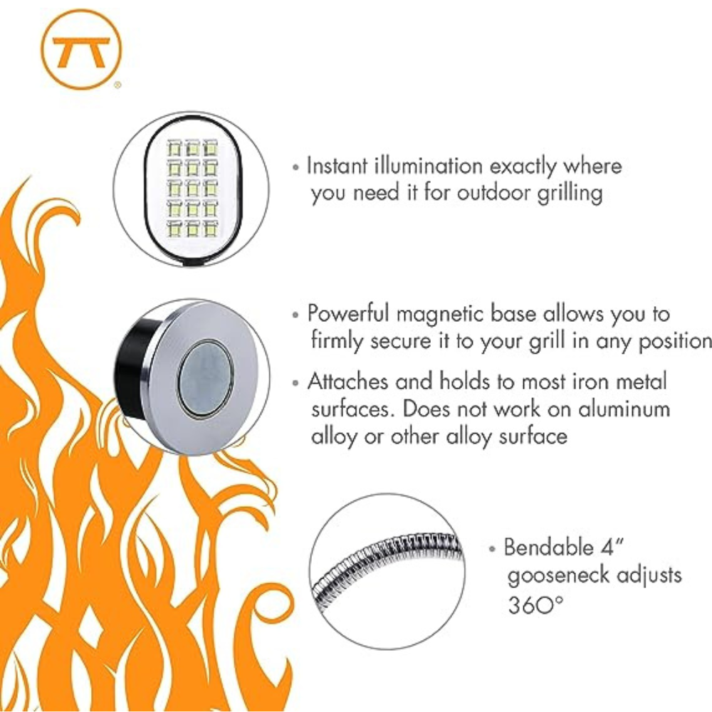 Lampe de gril rotative, argent - Outset - Lampe gril - - La Guilde Culinaire