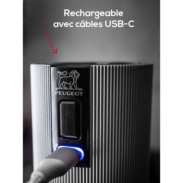 Coffret de 2 moulins à sel et poivre électriques Night Electric noir mat 15 cm - Peugeot - Peugeot - Moulin à poivre, sel, et épices - - La Guilde Culinaire