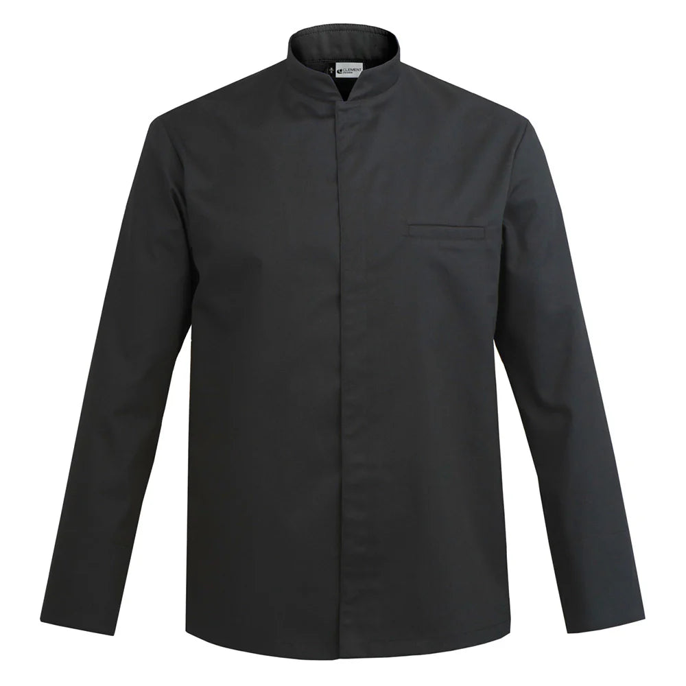 Veste de cuisine Mantova Noir Longues T0 - UE S-42/44 - US 34/35 - Clement Design - Veste cuisine homme - MANTOVA NOIR ML T0 - La Guilde Culinaire