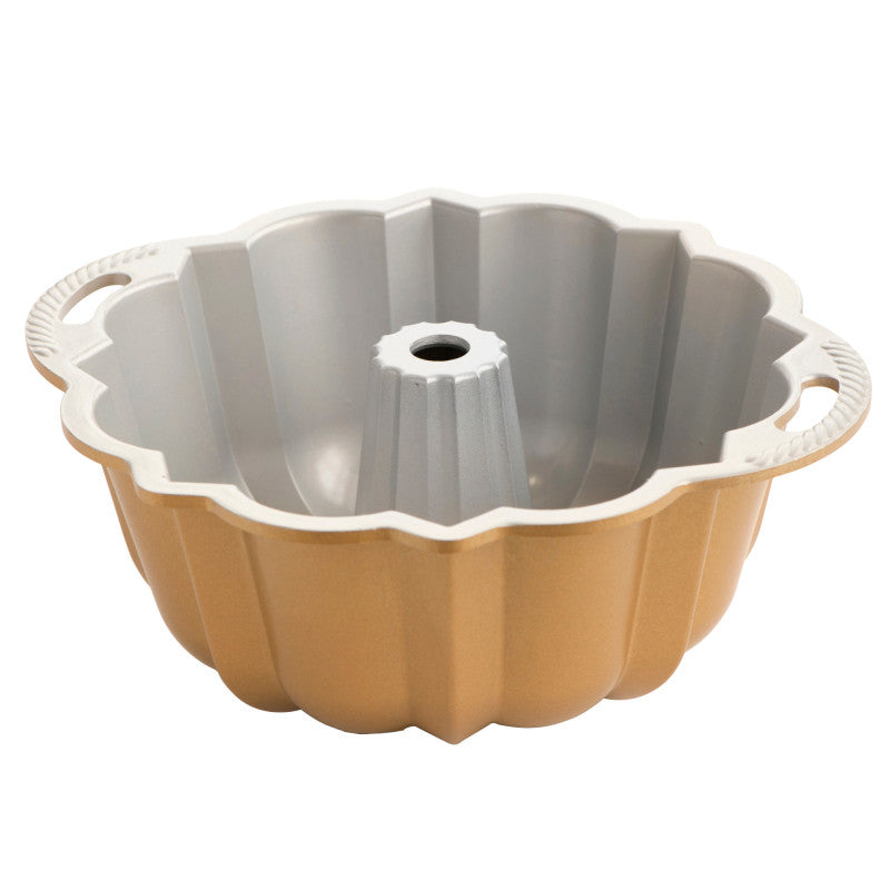 Moule à gâteau Bundt Original Gold avec poignées - Nordic Ware - Moule à gâteaux - - La Guilde Culinaire