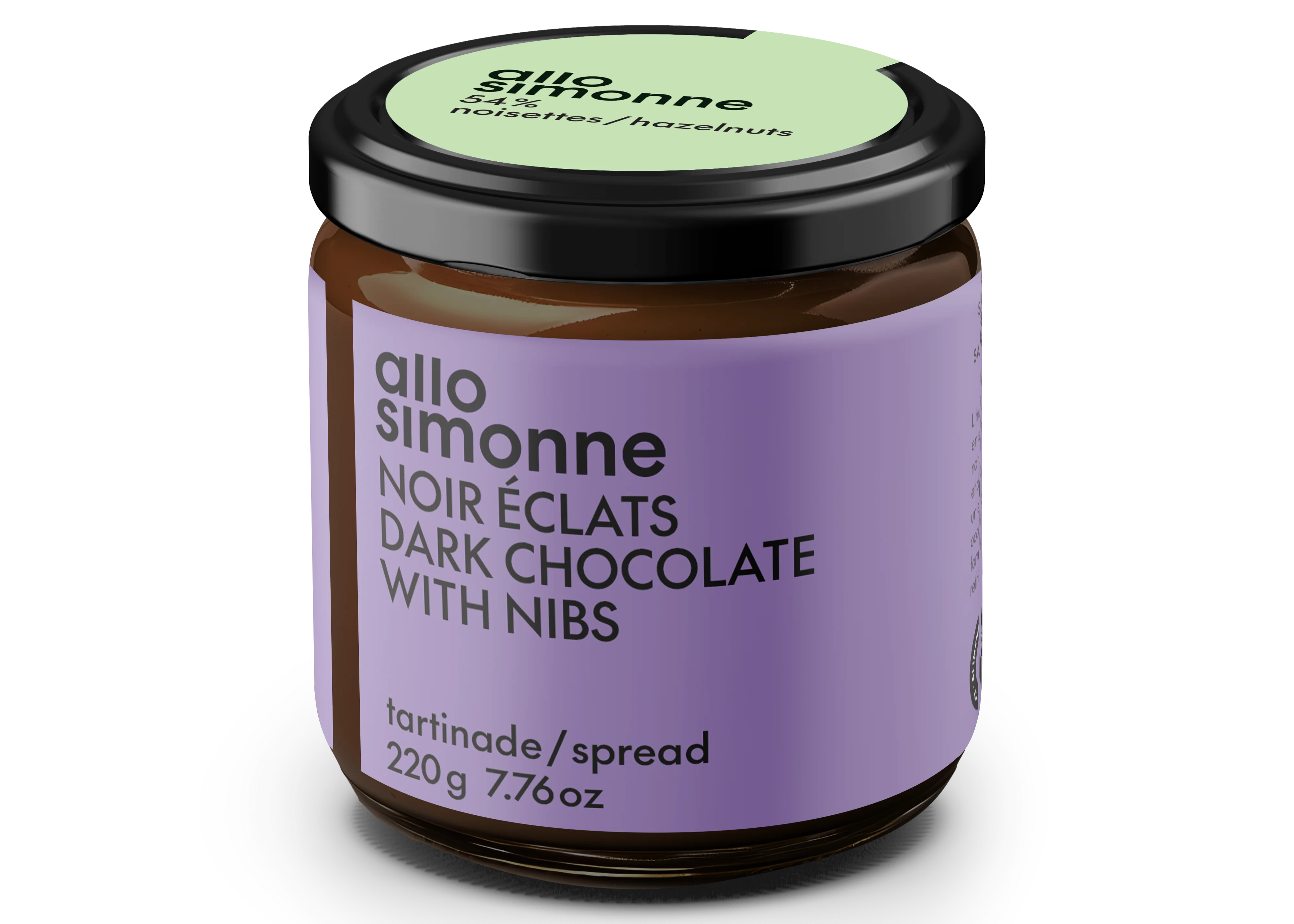 Tartinade Noisettes, Chocolat noir & Éclats de Cacao - Allo Simonne - Tartinade - - La Guilde Culinaire