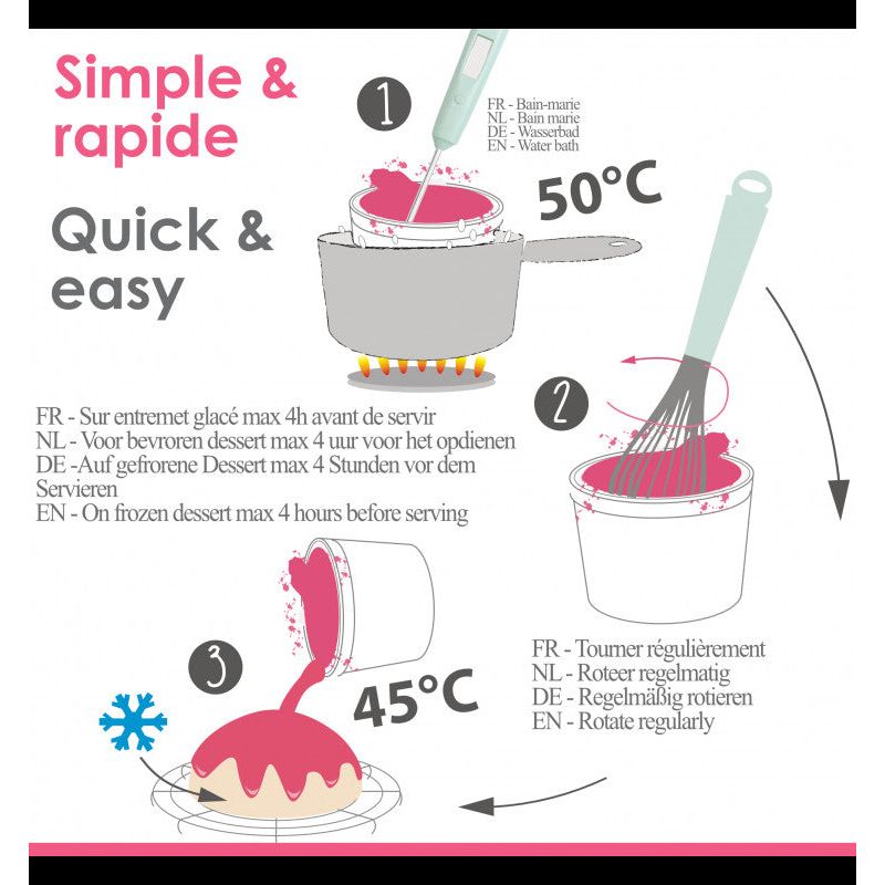 Glaçage miroir prêt à l'emploi doré 300g - Scrapcooking - Glaçage - - La Guilde Culinaire