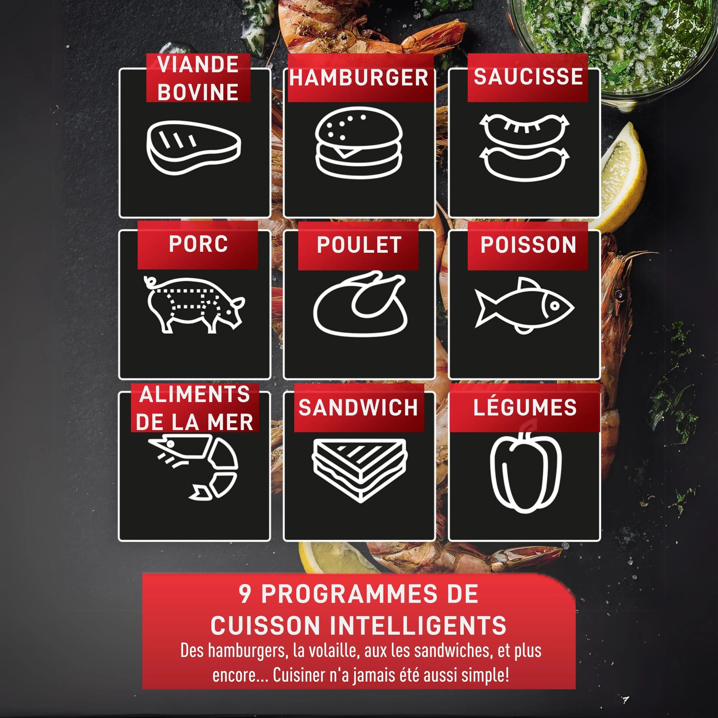 Optigrill 4-en-1 - T-fal - Grille pour cuisson - - La Guilde Culinaire