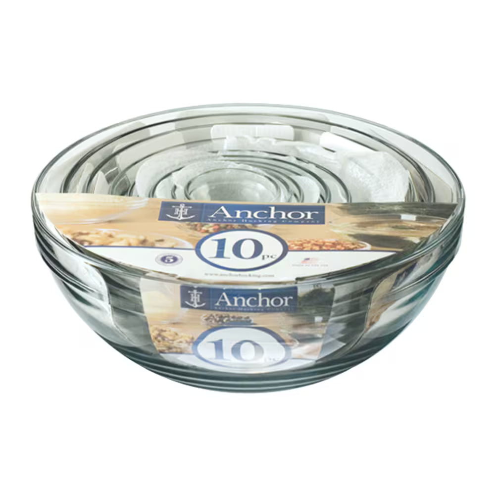 Ensemble de bols à mélanger - 10 pièces - Anchor Hocking - Bol à mélanger - - La Guilde Culinaire