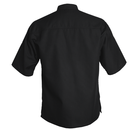 Veste de cuisine Monastir * Noir Courtes T5 - UE 3XL-62/64 - US 48/51 - Clement Design - Veste cuisine homme - MONASTIR NOIR MC T5 DIS - La Guilde Culinaire