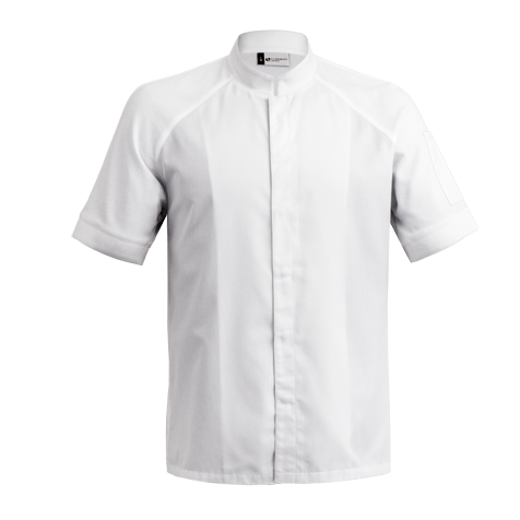 Veste de cuisine Forza Blanc Courtes T0 - UE S-42/44 - US 34/35 - Clement Design - Veste cuisine homme - FORZA BLANC MC T0 - La Guilde Culinaire