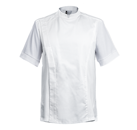 Veste de cuisine C-ONE Blanc Courtes T00 - UE XS-40/42 - US 31/33 - Clement Design - Veste cuisine homme - CONE BLANC MC T00 - La Guilde Culinaire