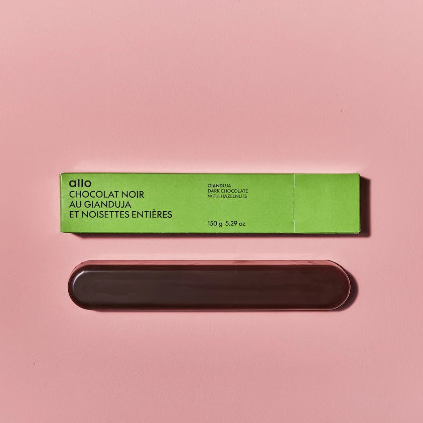 BB - Barre Chocolat noir au gianduja et aux noisettes entières - Allo Simonne - Barre de chocolat - - La Guilde Culinaire