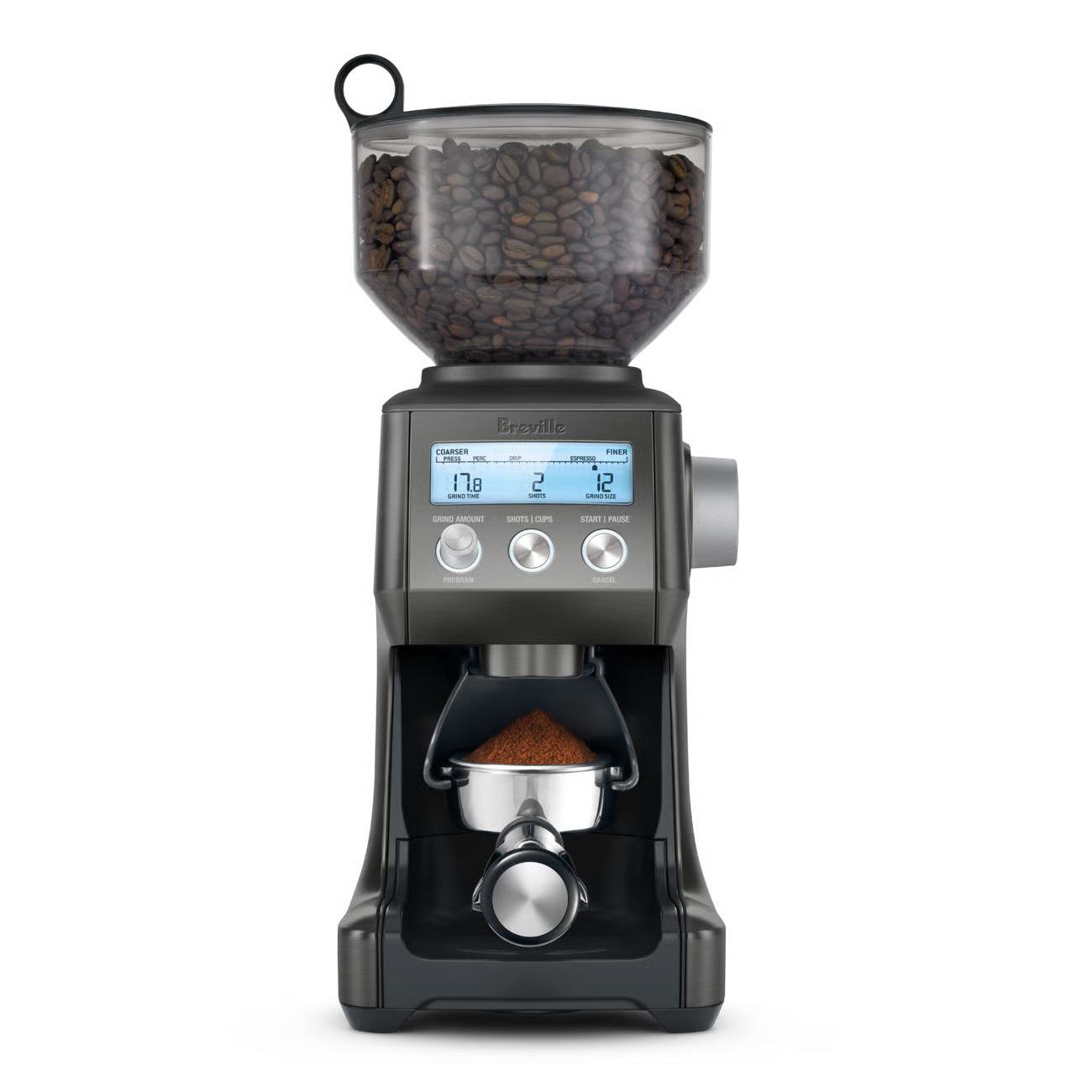 Moulin à café le Smart Grinder Pro Acier inoxydable noir - Breville - Moulin à café - BCG820BST1BCA1 - La Guilde Culinaire