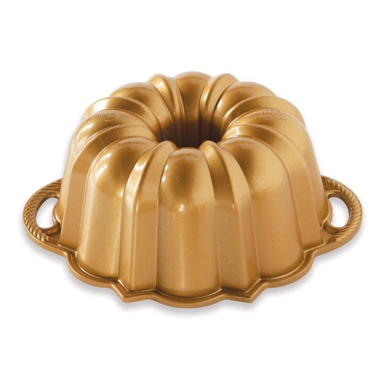 Petit Moule à gâteau Bundt Original Gold avec poignées - Nordic Ware - Moule à gâteaux - - La Guilde Culinaire