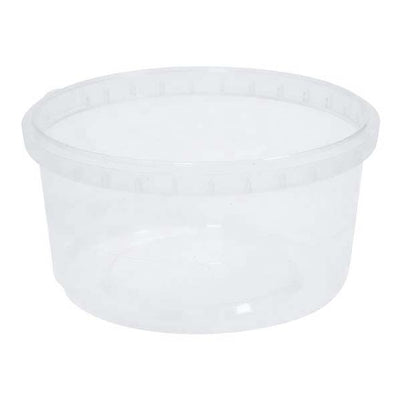 Pot multi-usage transparent avec couvercle - La Guilde Culinaire - Service de table jetable - - La Guilde Culinaire