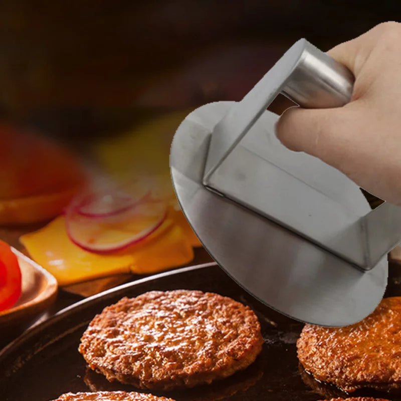 Presse burger en acier inoxydable - Outset - Presse à griller - - La Guilde Culinaire