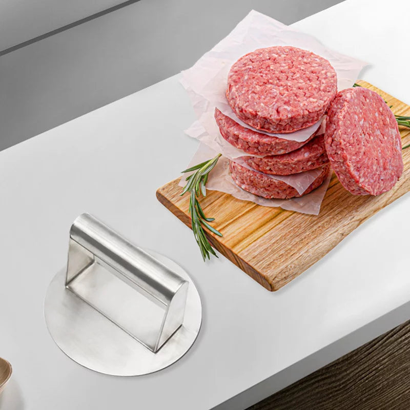 Presse burger en acier inoxydable - Outset - Presse à griller - - La Guilde Culinaire
