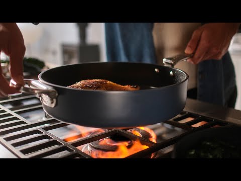 Space - Poêle antiadhésive en céramique poignée pliante 24 cm - Joseph Joseph - Poêle - - La Guilde Culinaire