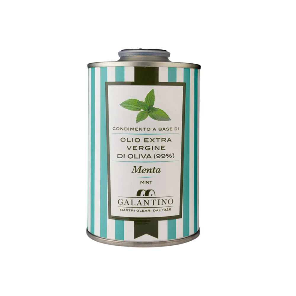 Huile d'olive extra vierge à la Menthe 250ml Galantino ! Bidon 250 ml - Galantino - Huile d'olive - GLAT250ME - La Guilde Culinaire