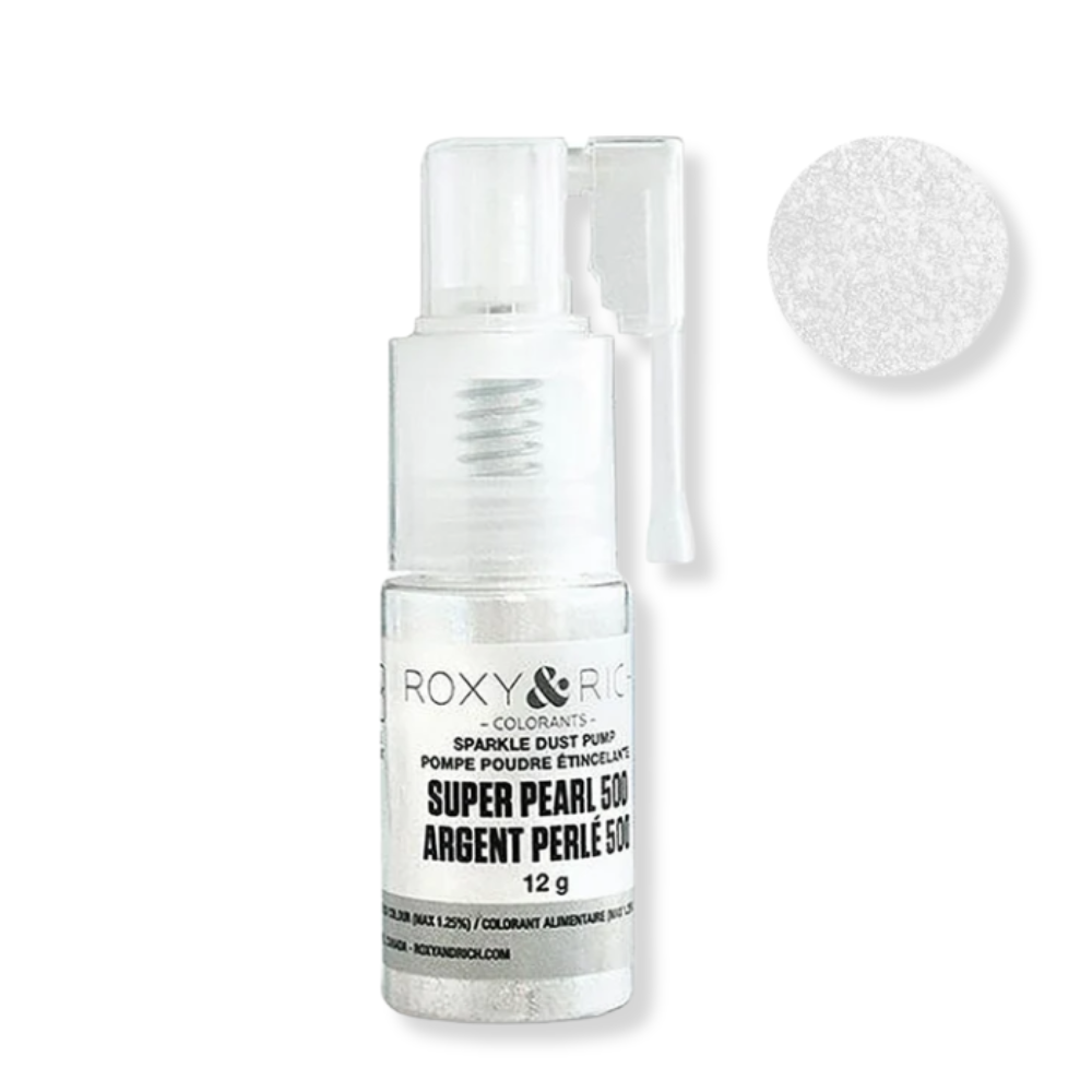 Pompes pour poudres étincelantes Argent Perlé 12g - Roxy & Rich - Poudre étincelante - SP12-009P - La Guilde Culinaire