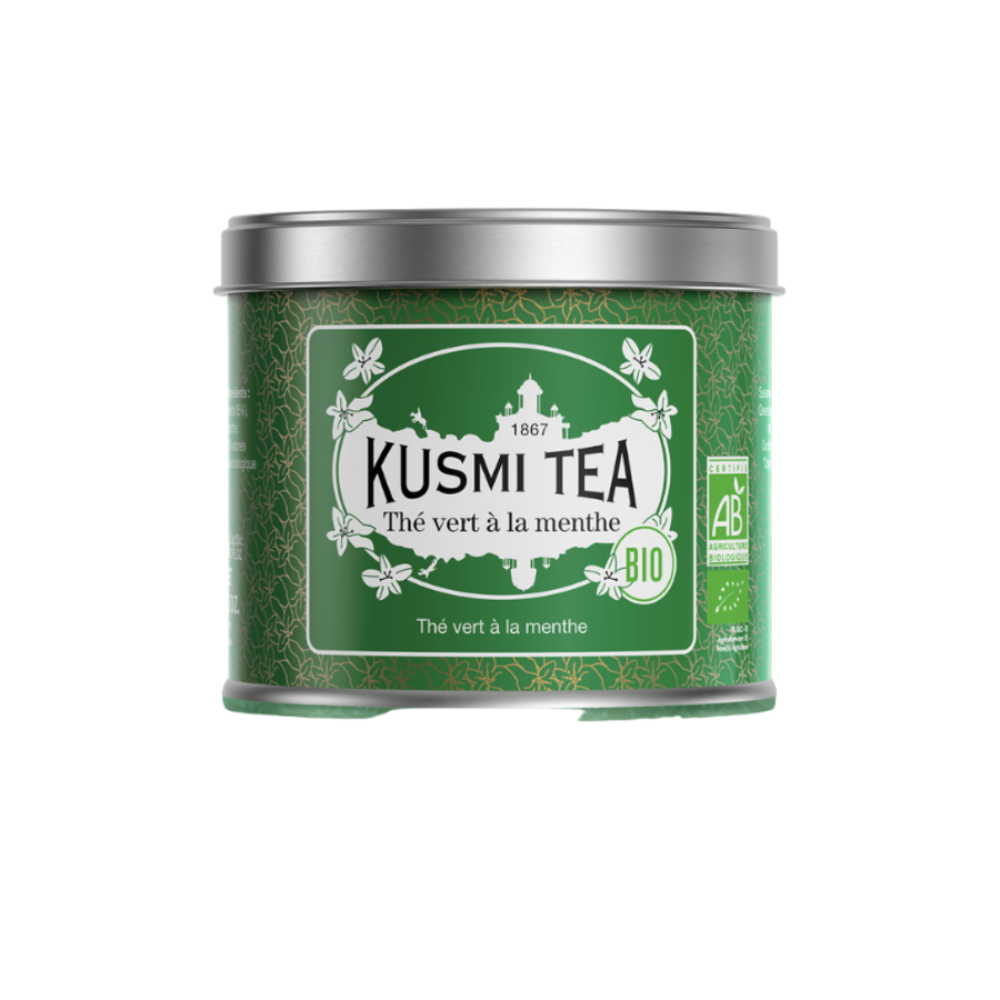 Thé Vert à la Menthe Boîte Métal 100g - Kusmi Tea - Thé et infusion - KM0604 - La Guilde Culinaire