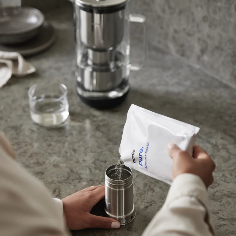 Pichet filtrant à eau purificateur en verre - Aarke - Entretien de machine à café - - La Guilde Culinaire
