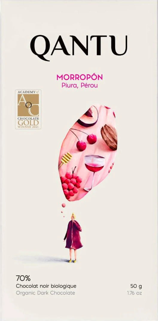 Chocolat Noir - MORROPON 70% - QANTU - QANTU - Tablette de chocolat - - La Guilde Culinaire