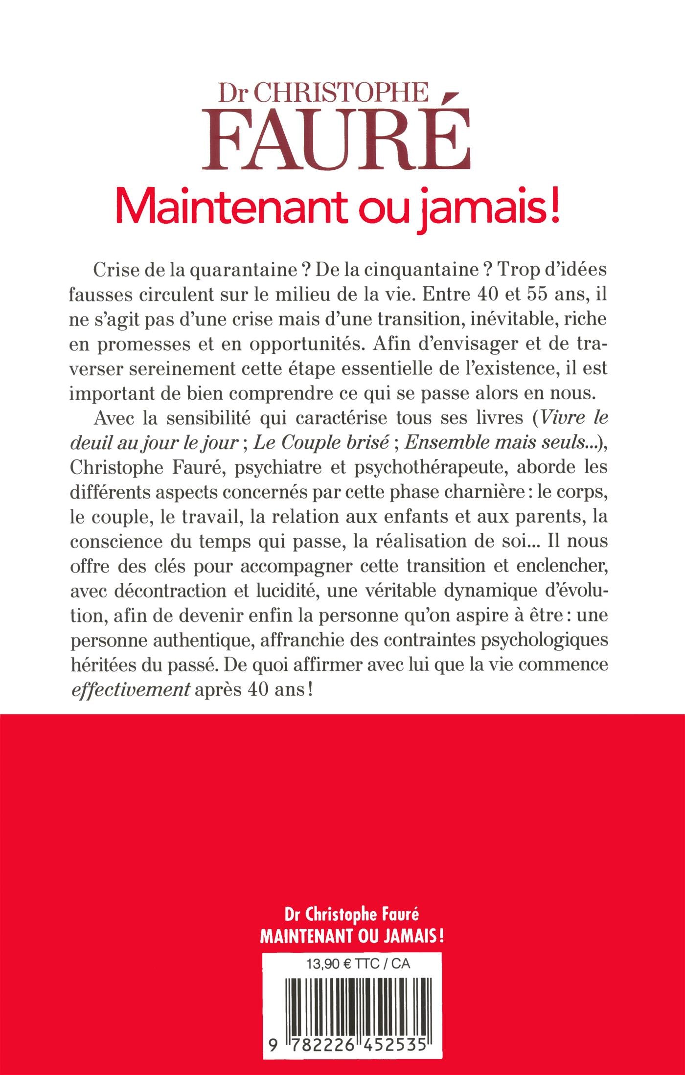 Maintenant ou jamais ! : La vie commence après 40 ans - Albin Michel Ed. - Livre de bien-être - - La Guilde Culinaire