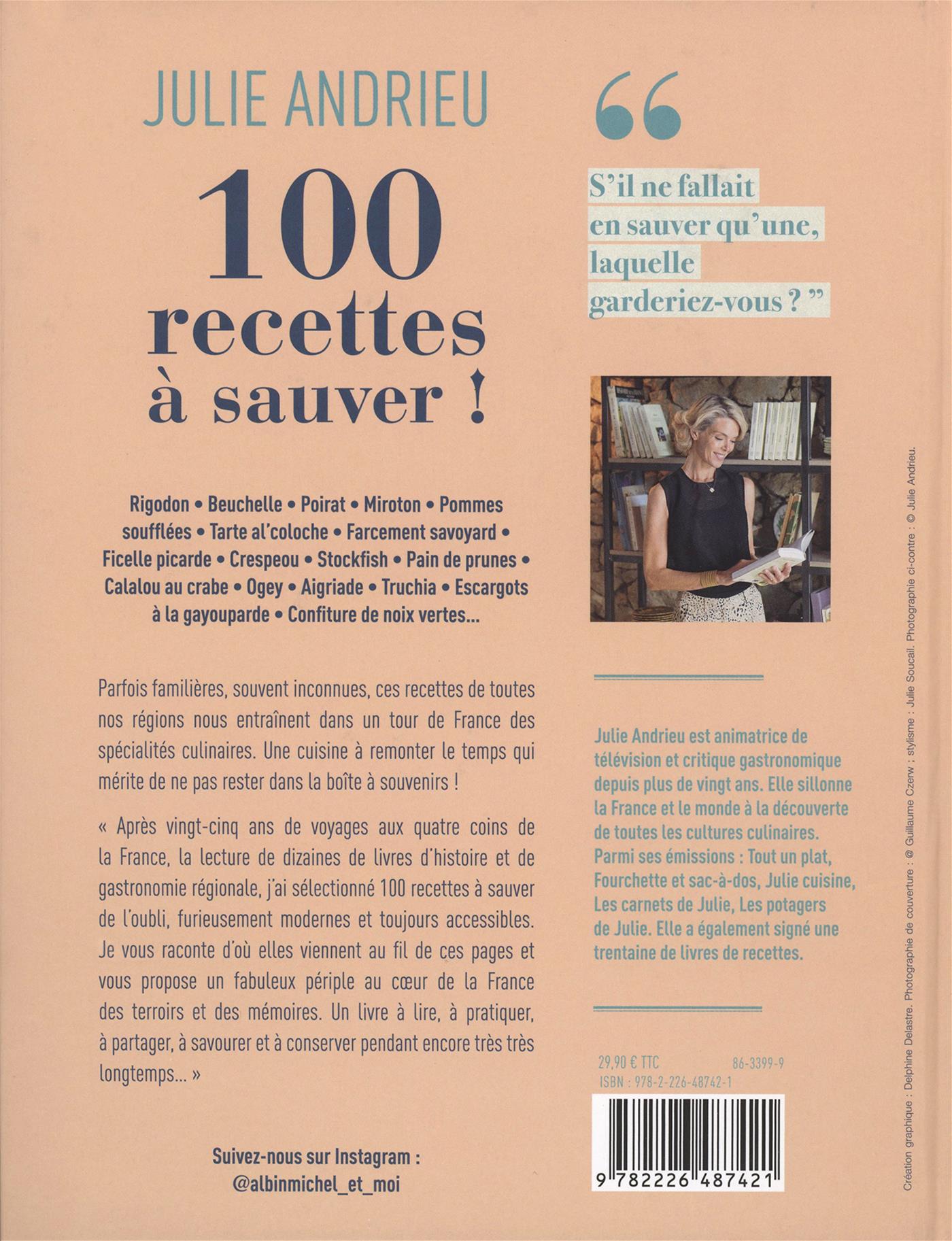 100 recettes à sauver - Albin Michel Ed. - Livre de cuisine - - La Guilde Culinaire