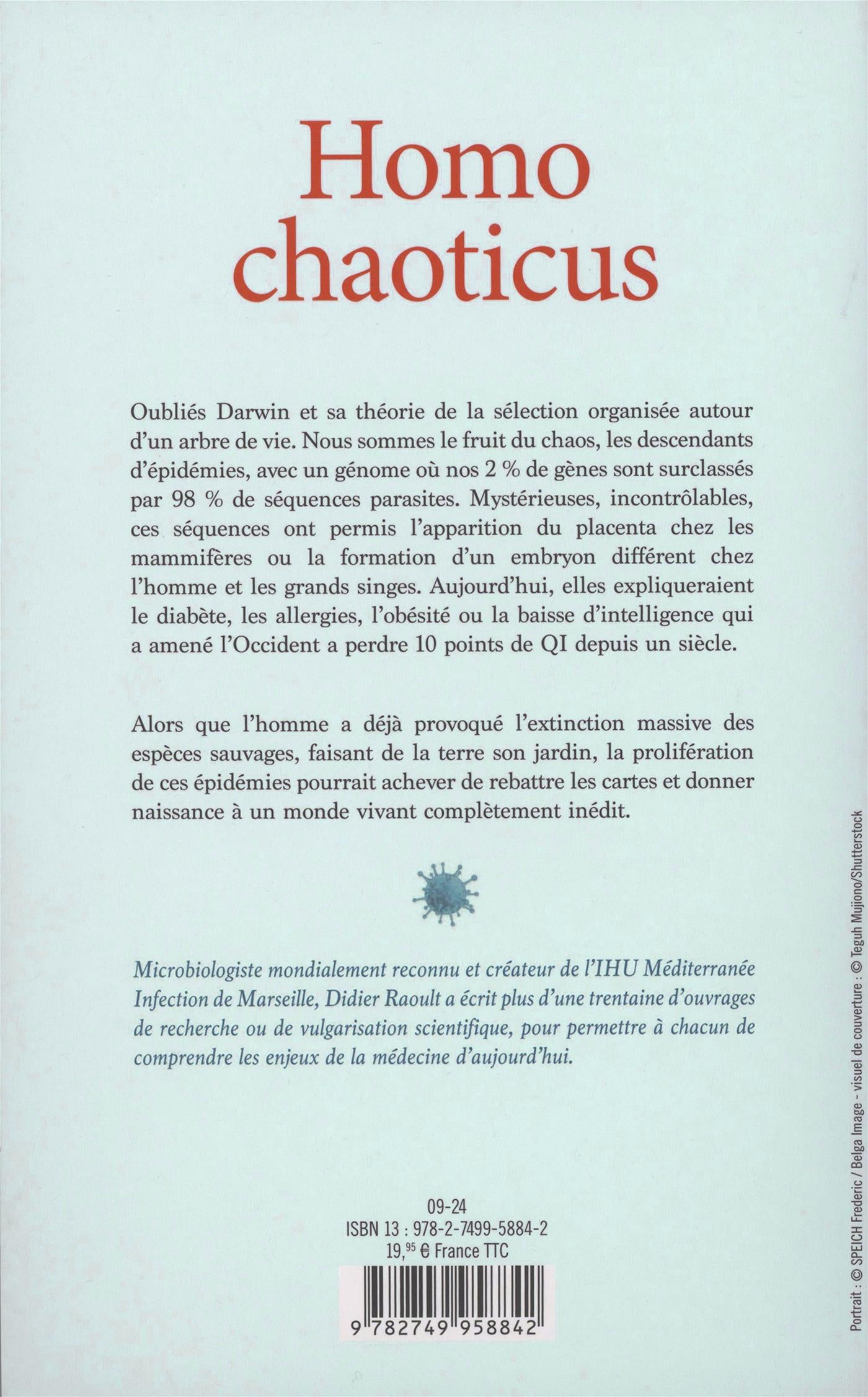 Homo Chaoticus - Michel Lafon - Livre - - La Guilde Culinaire