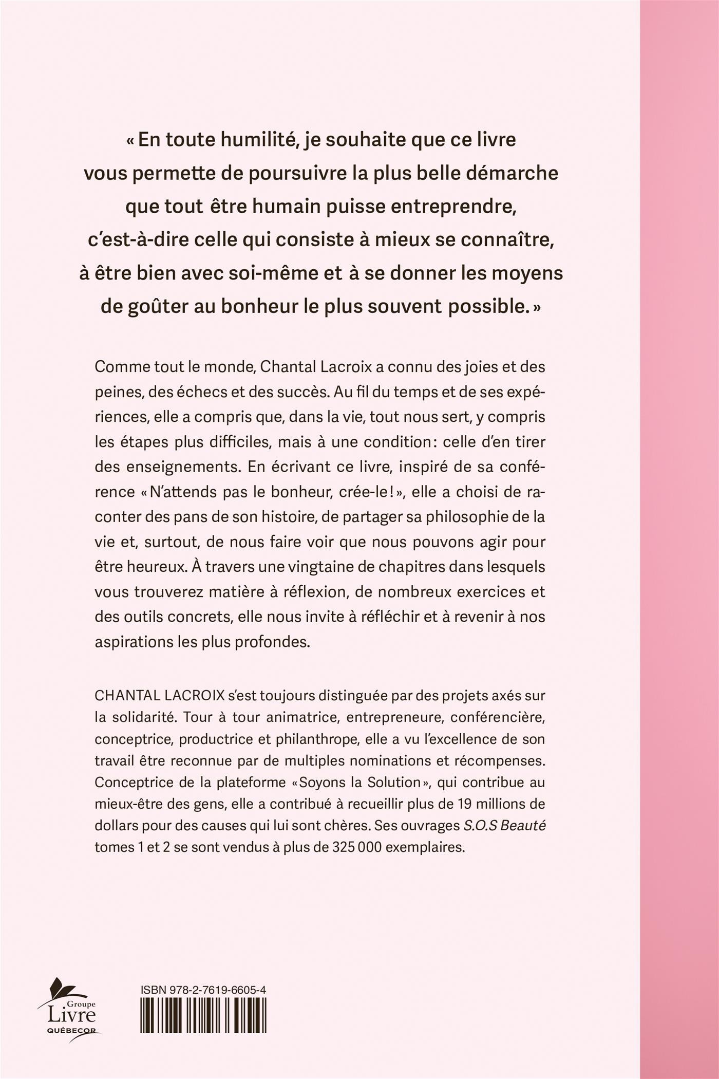 N'attends pas le bonheur, crée-le - De L'Homme Ed. - Livre de bien-être - - La Guilde Culinaire