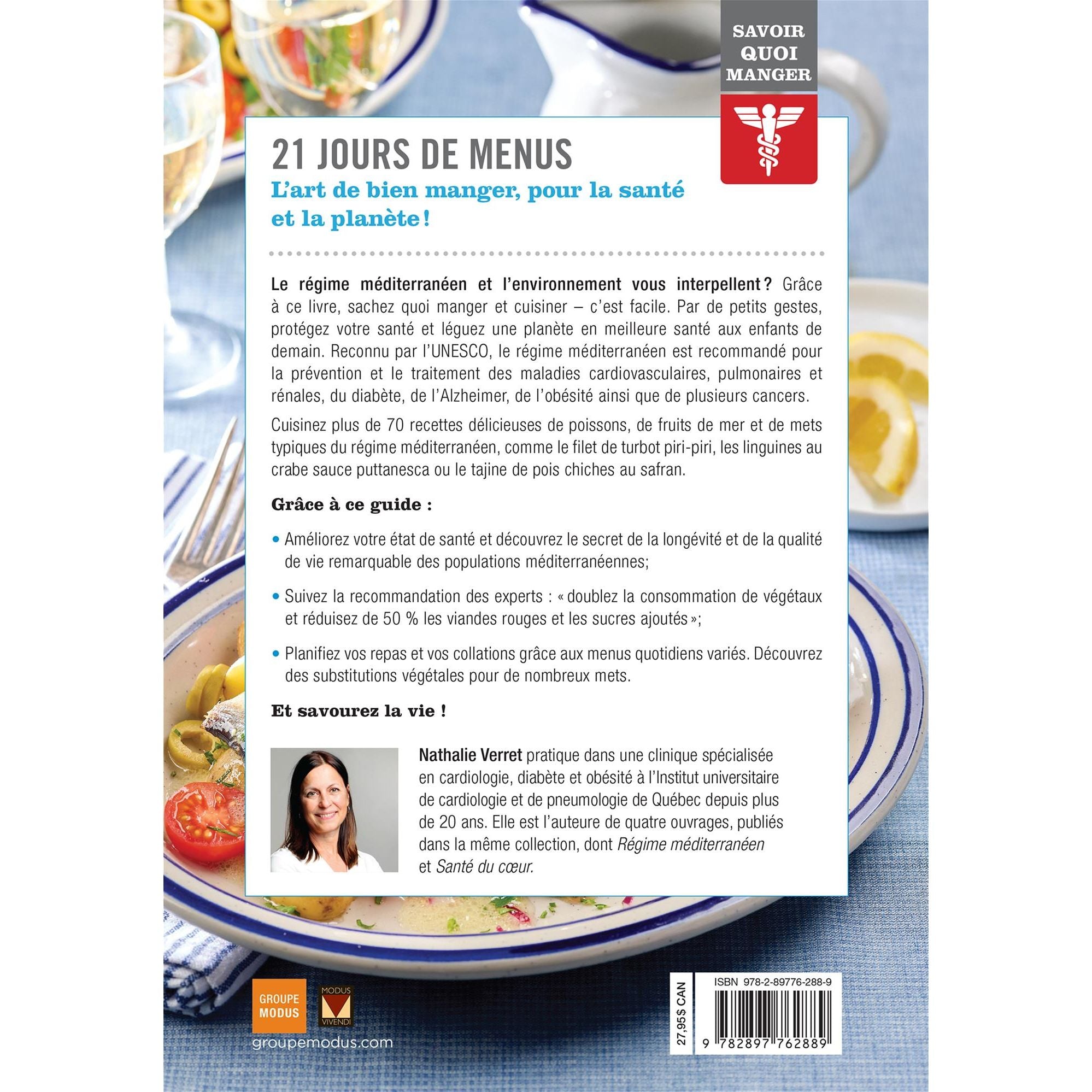 Régime méditerranéen : 21 jours de menus #02 - Modus Vivendi Ed. - Livre de cuisine - - La Guilde Culinaire