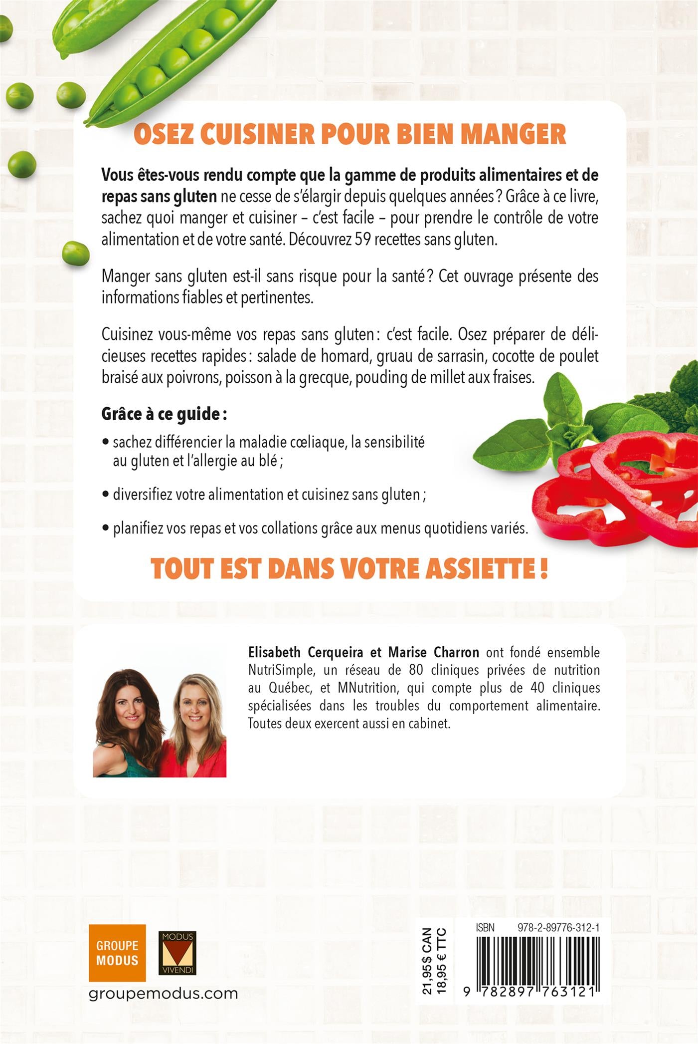 Oser cuisiner - Sans gluten : Cuisine simple et savoureuse - Modus Vivendi Ed. - Livre de cuisine - - La Guilde Culinaire