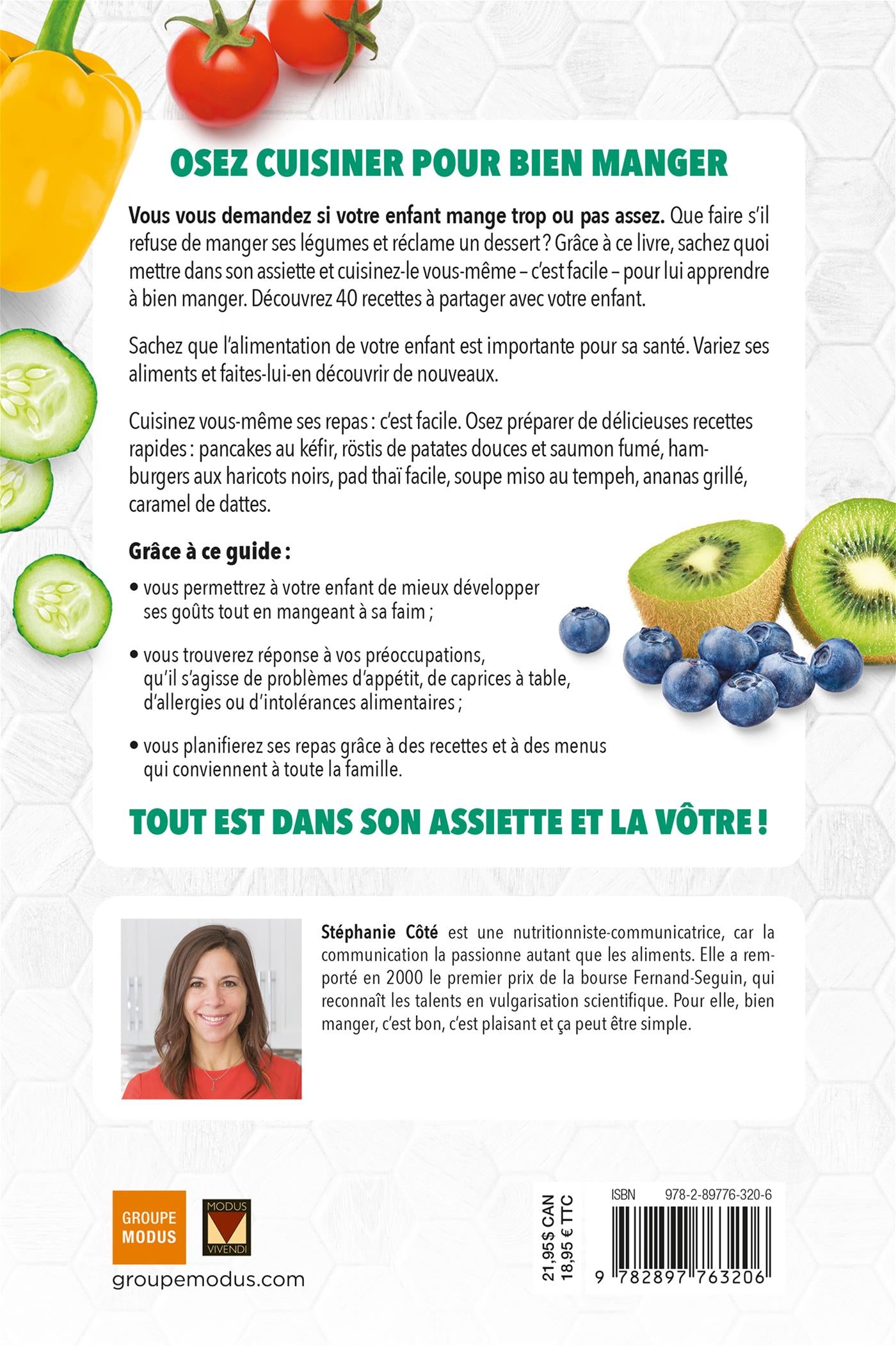 Mon enfant : Pour grandir en santé - 21 jours de menus - Modus Vivendi Ed. - Livre de cuisine - - La Guilde Culinaire