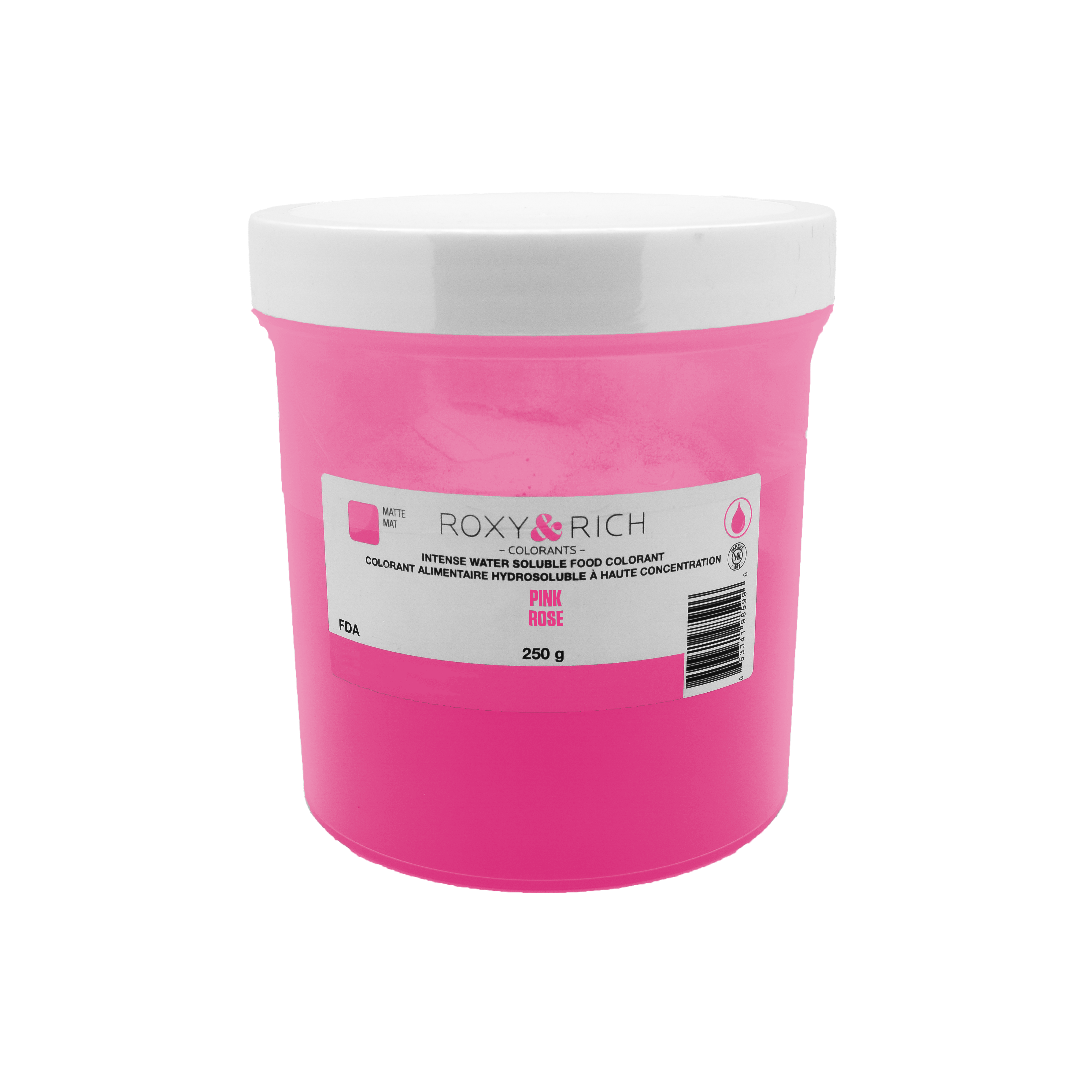 Colorant alimentaire hydrosoluble Rose 250g - Roxy & Rich - Colorant alimentaire hydrosoluble - H250-016 - La Guilde Culinaire