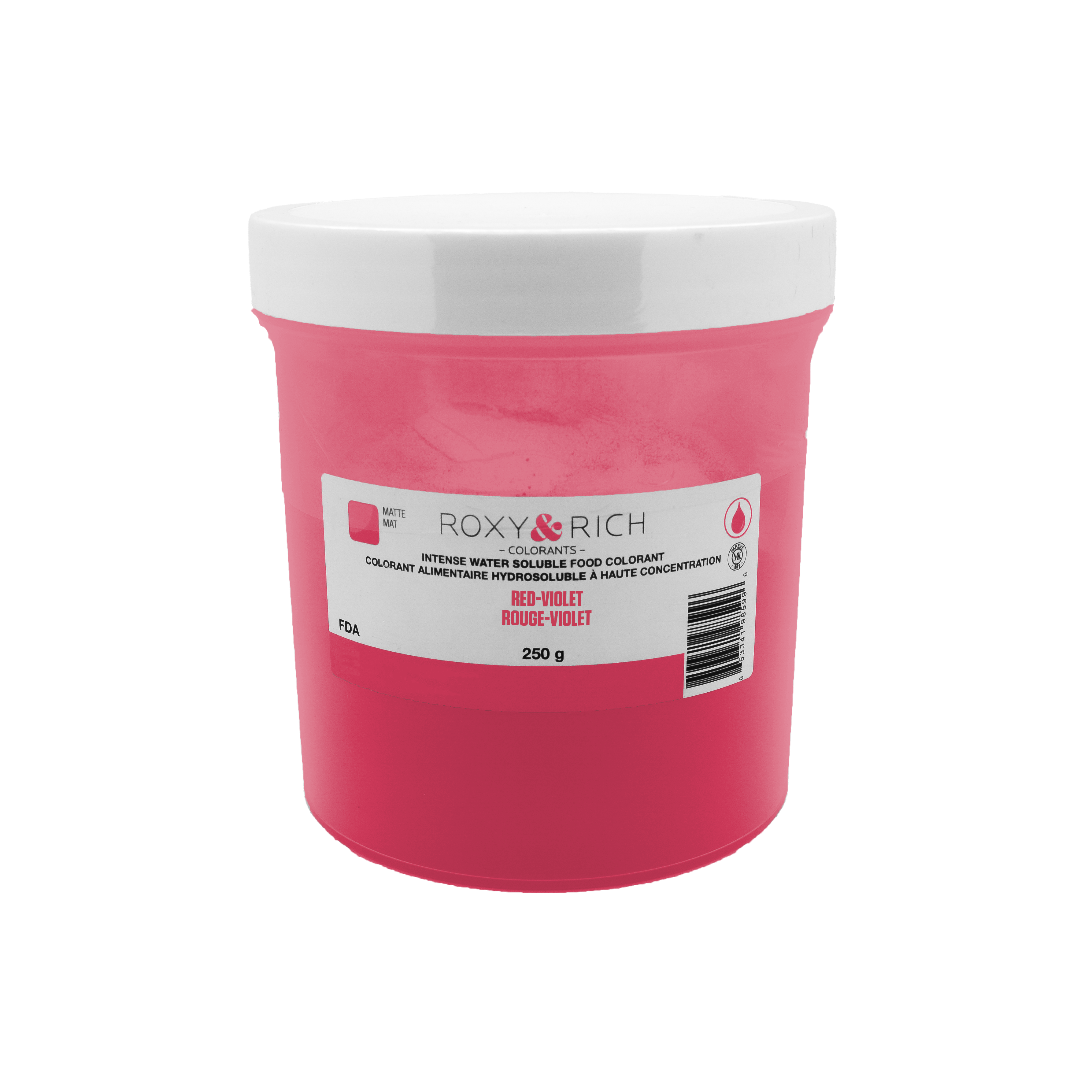Colorant alimentaire hydrosoluble Rouge-Violet 250g - Roxy & Rich - Colorant alimentaire hydrosoluble - H250-017 - La Guilde Culinaire