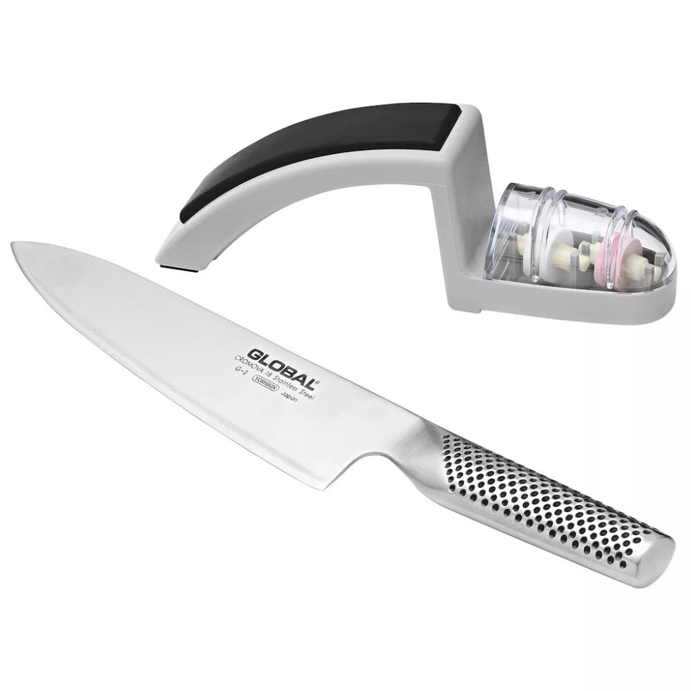 GLOBAL 2-Piece Knife and Sharpener Set - Global – La Guilde Culinaire