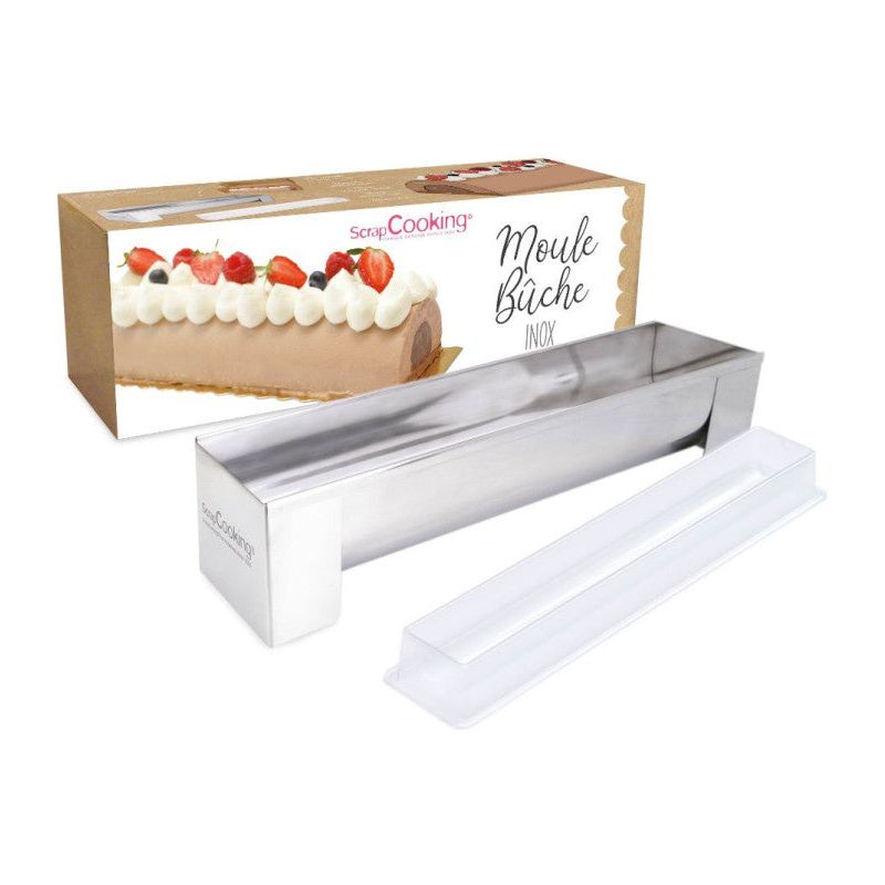Moule à bûche en inox + 1 insert offert - Scrapcooking - Moule à bûche - - La Guilde Culinaire