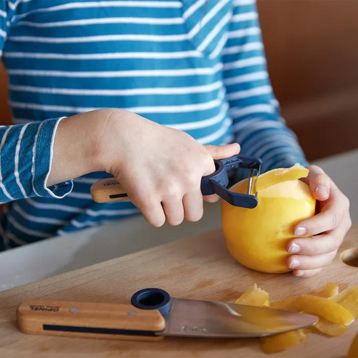 Opinel - Coffret Le Petit Chef (couteau+protège doigt+éplucheur) - bleu - Opinel - Couteau pour enfant - - La Guilde Culinaire