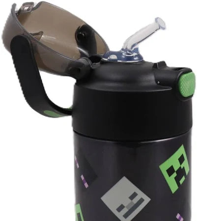 Bouteille d'eau FUNtainer avec paille 14oz (410 ml) - Minecraft - Thermos - Bouteille d'eau - - La Guilde Culinaire