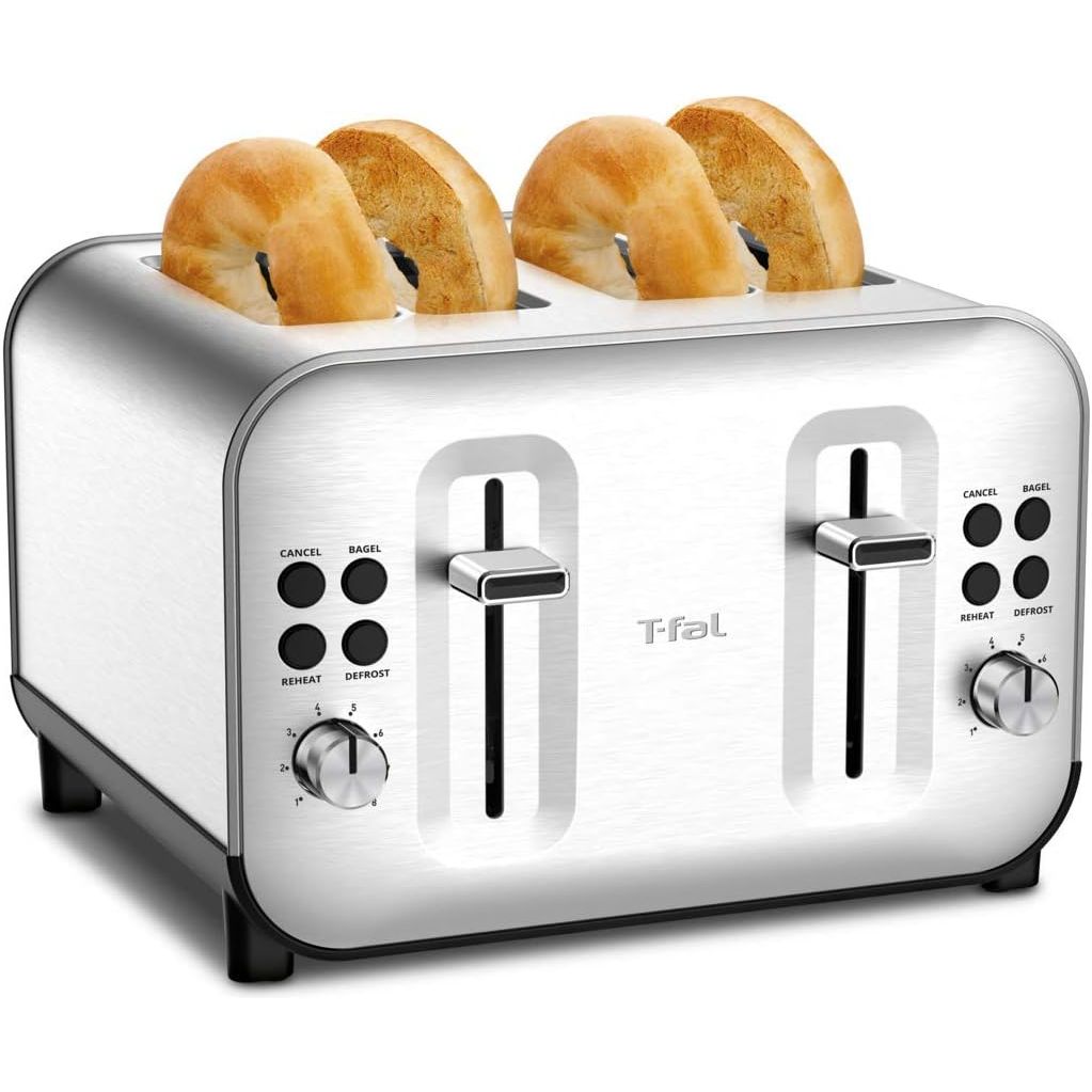 Grille-pain 4 tranches, argenté T-fal - T-fal - Grille-pain - - La Guilde Culinaire