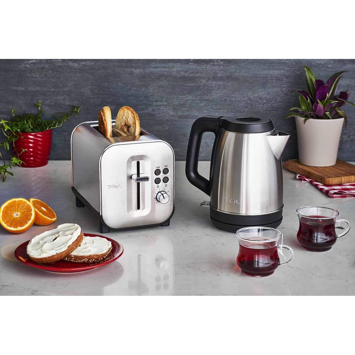 Grille-pain 2 tranches, argenté T-fal - T-fal - Grille-pain - - La Guilde Culinaire