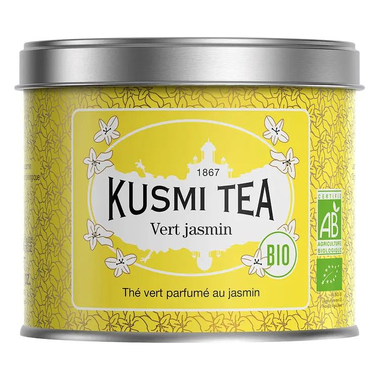 Thé Vert au Jasmin Boîte métal 100g - Kusmi Tea - Thé et infusion - KM0499 - La Guilde Culinaire