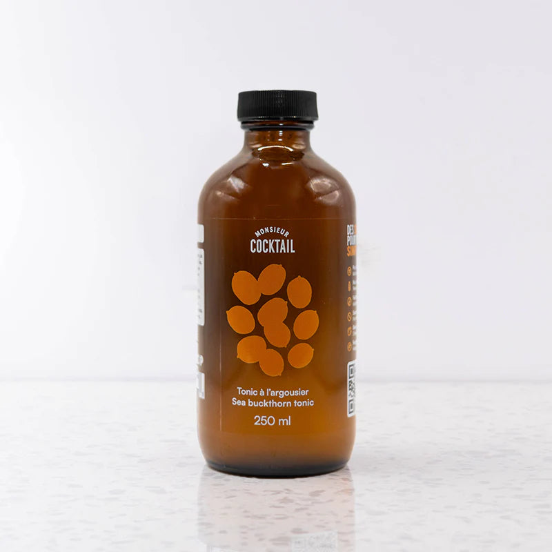 Tonic à l'argousier (Tonic québécois) - 250ml - Monsieur Cocktail - Sirop - - La Guilde Culinaire