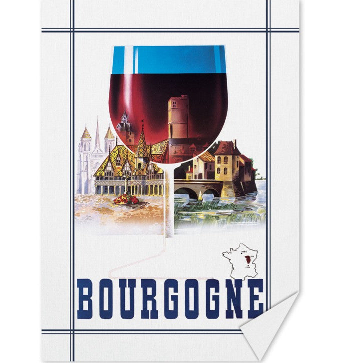 Torchon Bourgogne Verre * - Editions Clouet - Linge à vaisselle - - La Guilde Culinaire