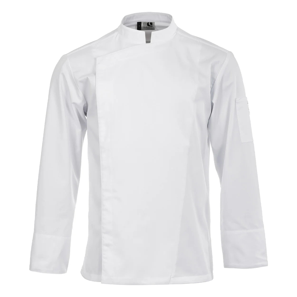 Veste de cuisine Liverpool Blanc Longues T00 - UE XS-40/42 - US 31/33 - Clement Design - Veste cuisine homme - LIVERPOOL-BL-ML-XS-T00 - La Guilde Culinaire