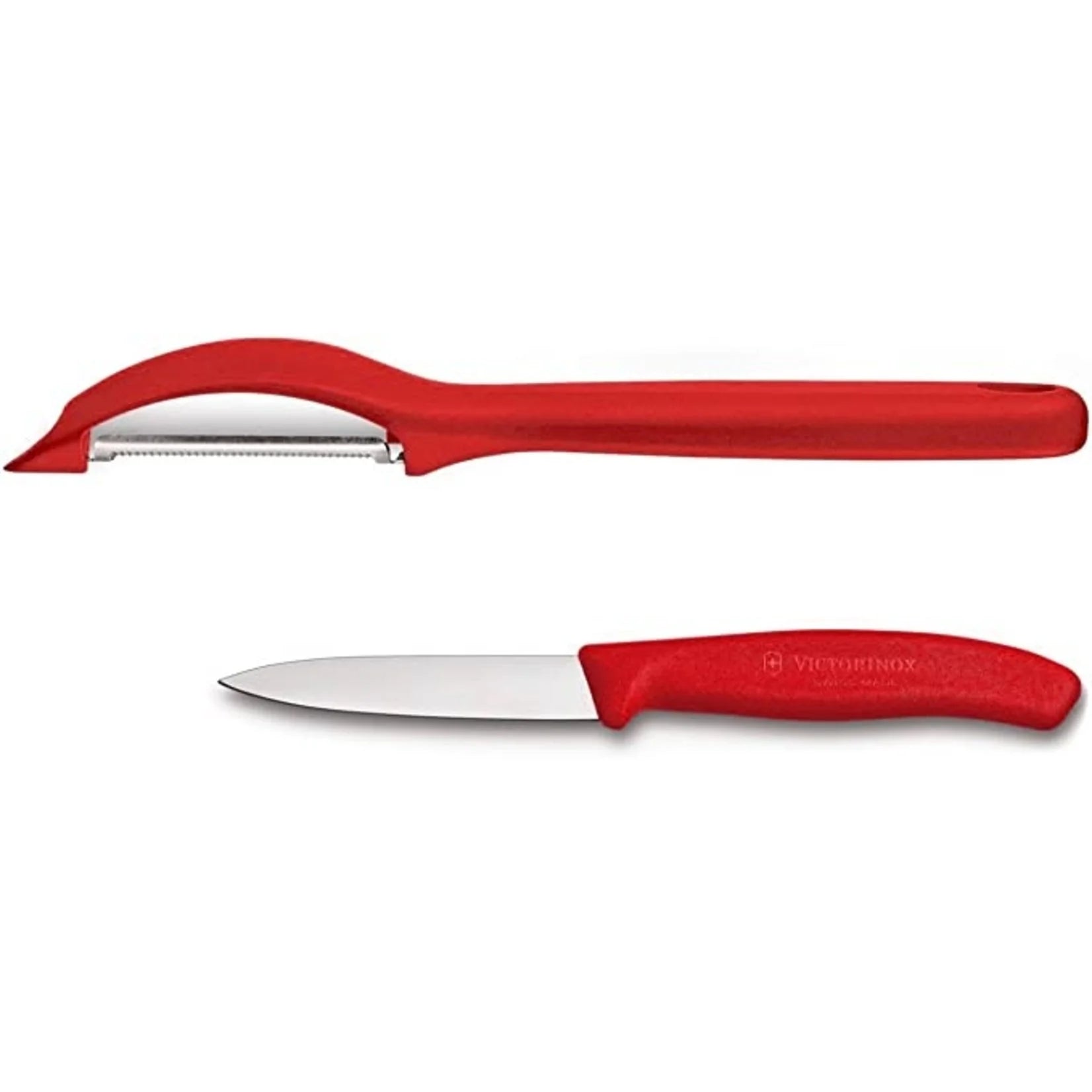 Duo Économe à lame dentelée et Couteau d'office 8cm-3.25'' - Victorinox - Couteau d'office - - La Guilde Culinaire