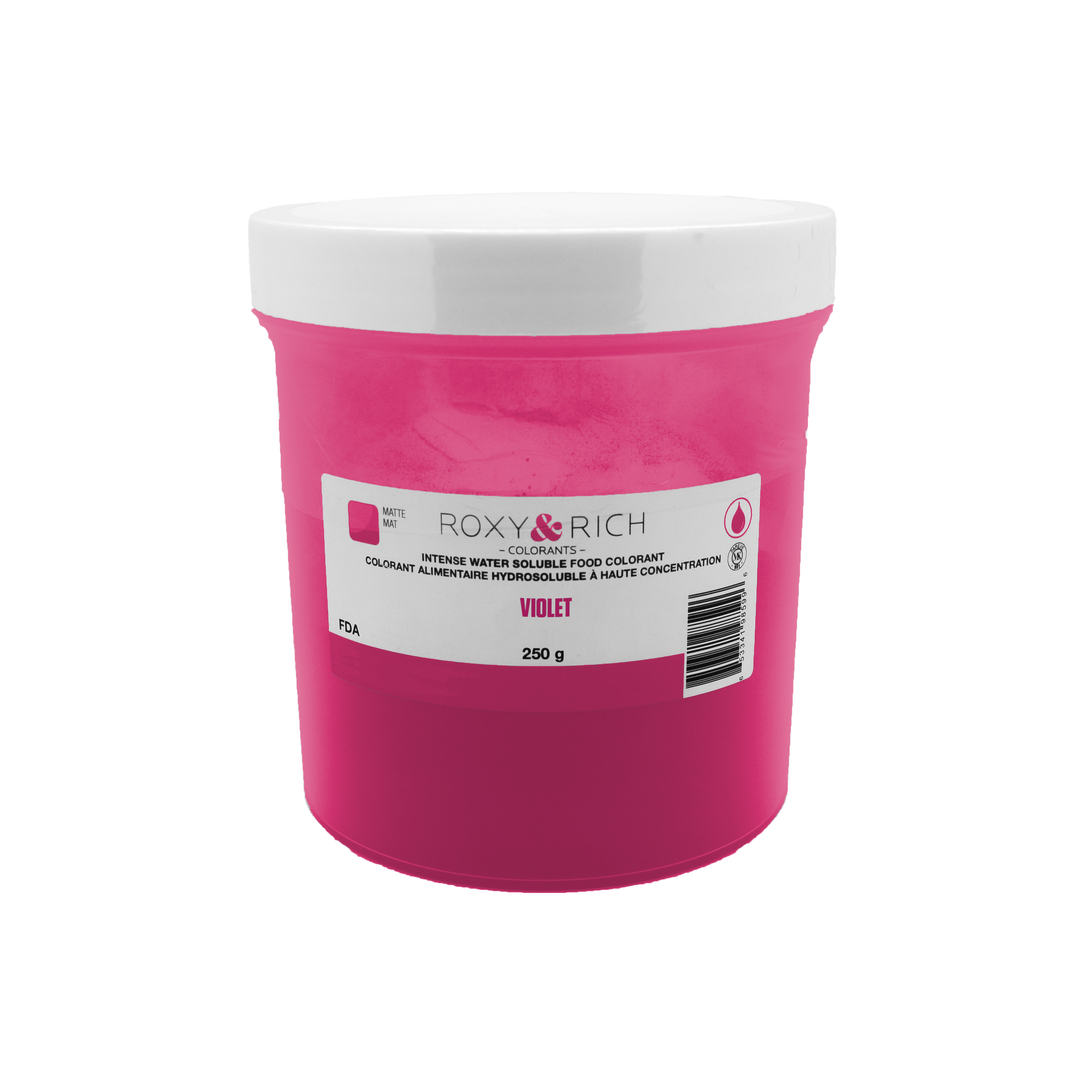 Colorant alimentaire hydrosoluble Violet 250g - Roxy & Rich - Colorant alimentaire hydrosoluble - H250-018 - La Guilde Culinaire