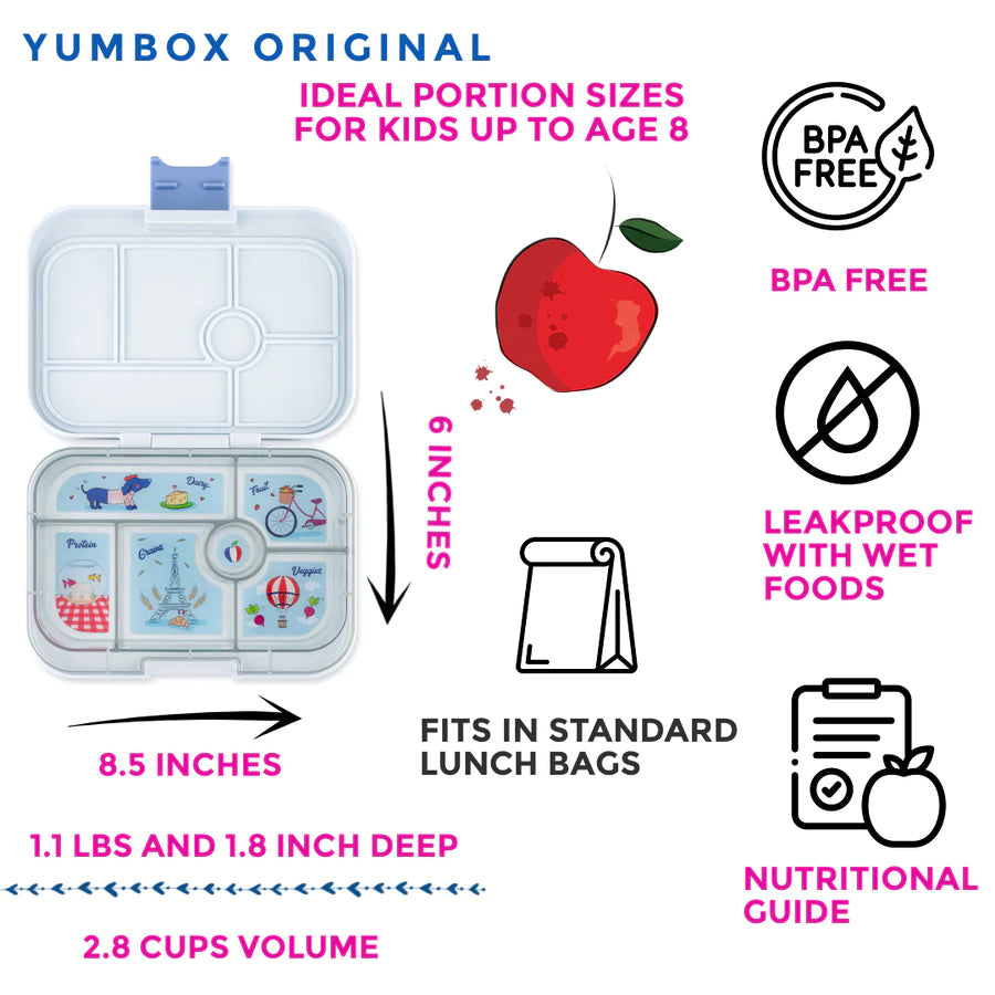 Yumbox Bento – Original – Hazy Gray - Paris (6 compartiments) - Yumbox - Boîte à repas - - La Guilde Culinaire