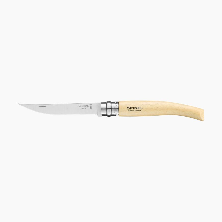 Opinel N°10 - Couteau de poche Inox  Effilé Hêtre    - Opinel - Couteau de poche - 