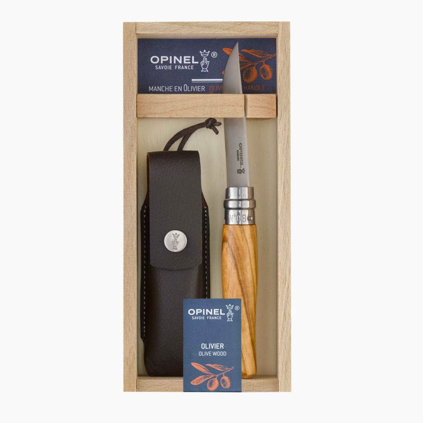Opinel - N°08 Olivier + étui - Opinel - Couteau de poche - - La Guilde Culinaire