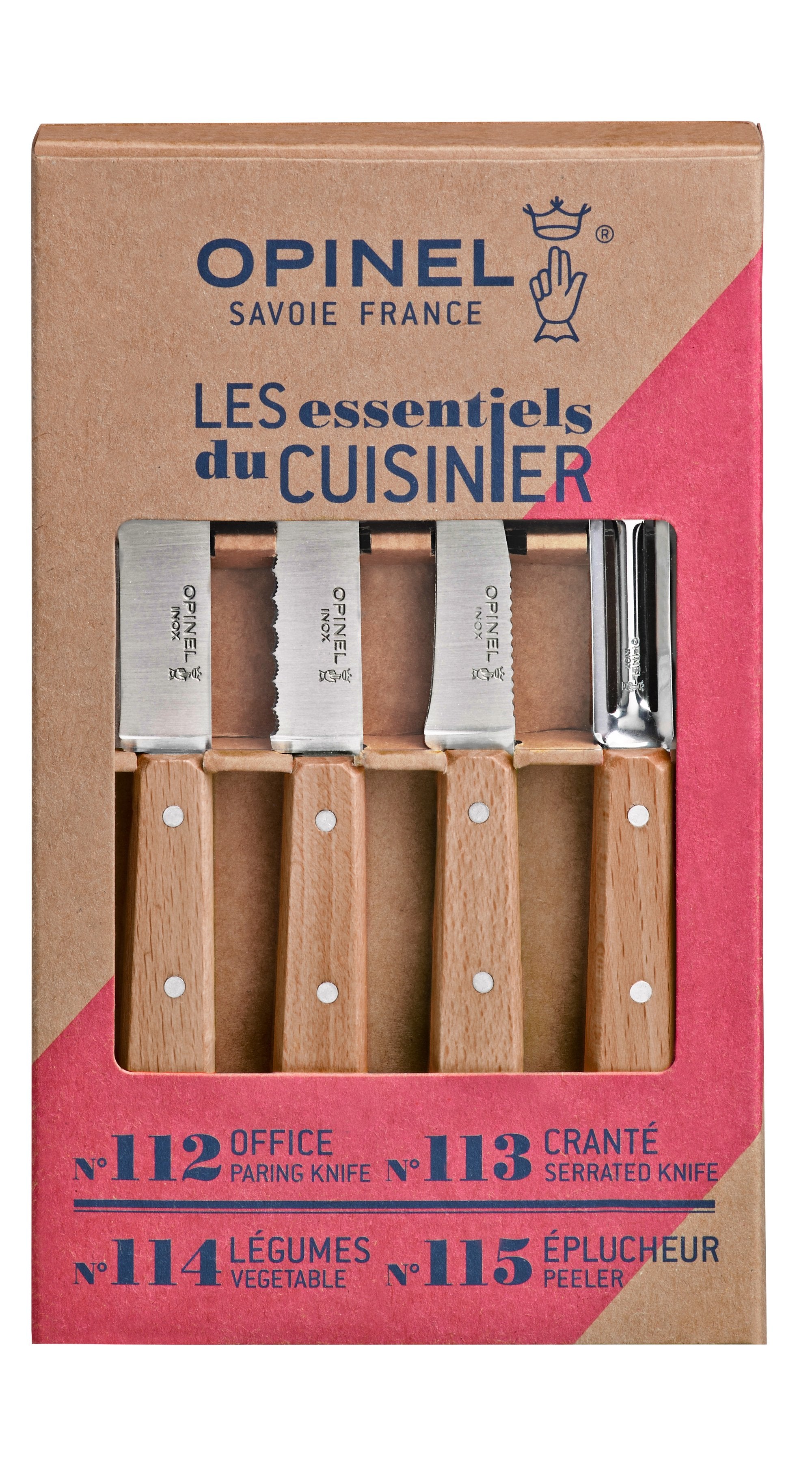 Opinel - Les essentiels du cuisinier (Classique)    - Opinel - Ensemble de couteaux - 