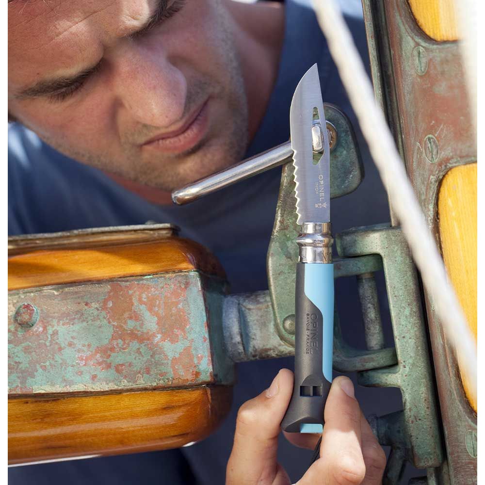 Opinel - N°08 Outdoor Terre/Bleu - Opinel - Couteau de poche - - La Guilde Culinaire